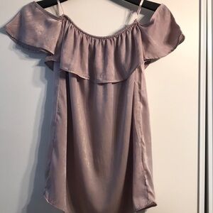 Off-Shoulder Mauve Casual Top